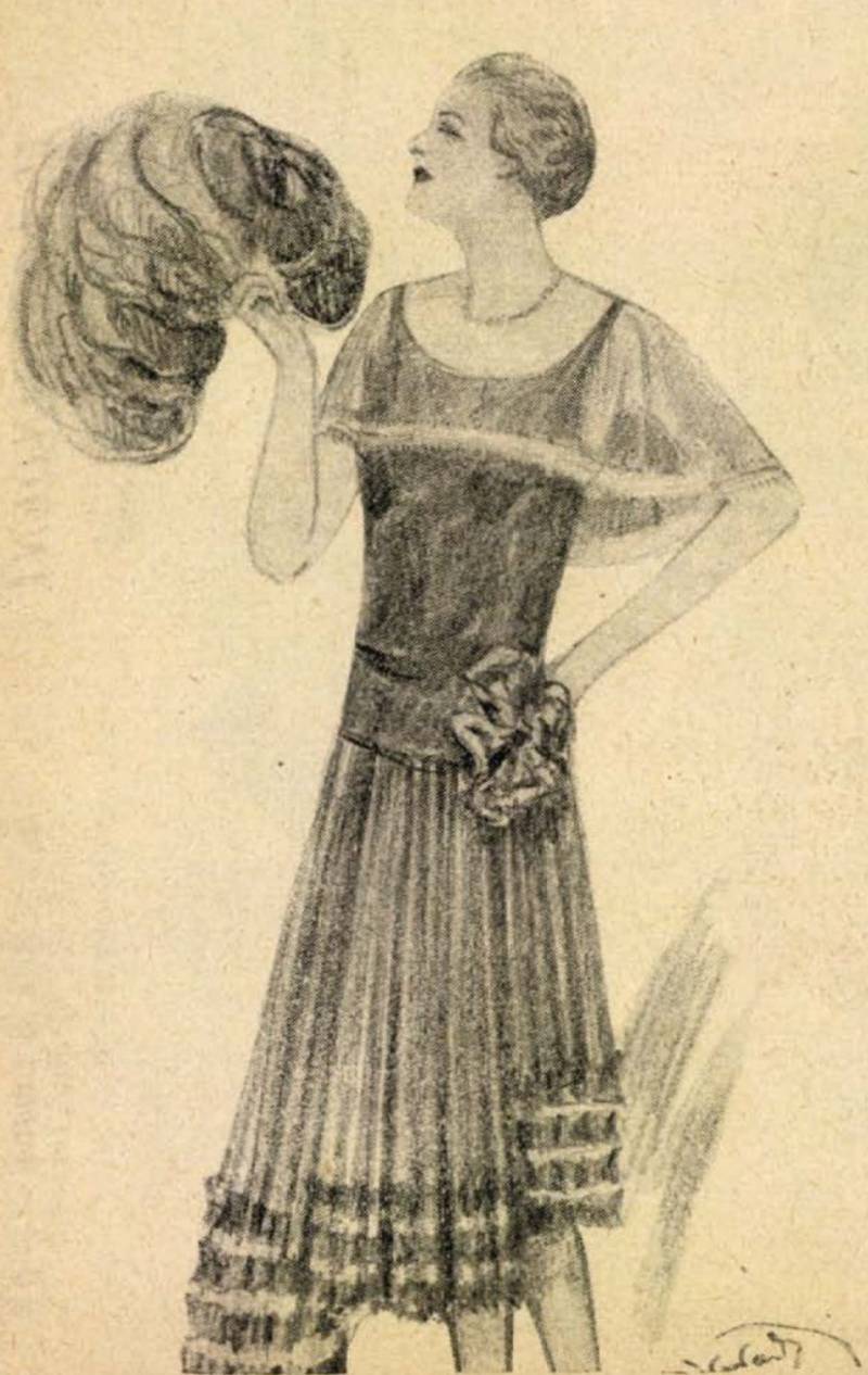 Fekete tüllruha, Neumann Berta vázlat / Színházi Élet, 1928. 39.